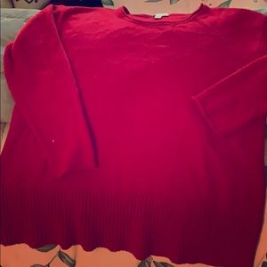 J Jill red wool sweater